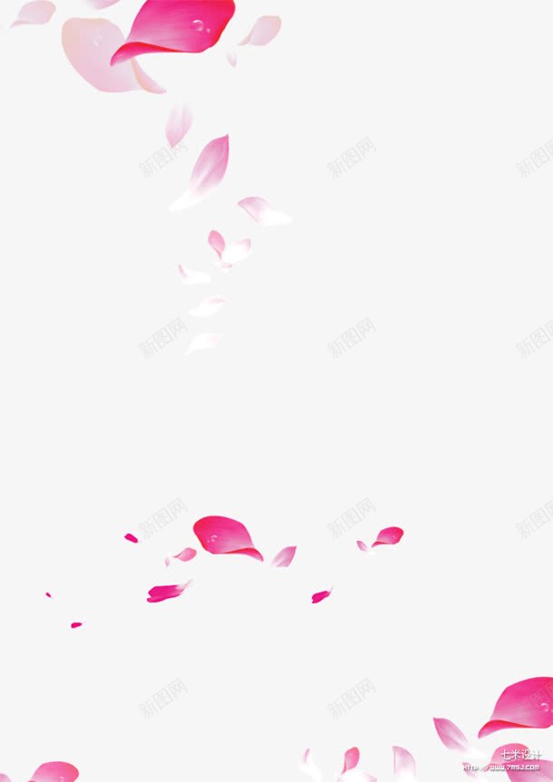 红色花瓣漂落png免抠素材_新图网 https://ixintu.com 素材 红色 花瓣