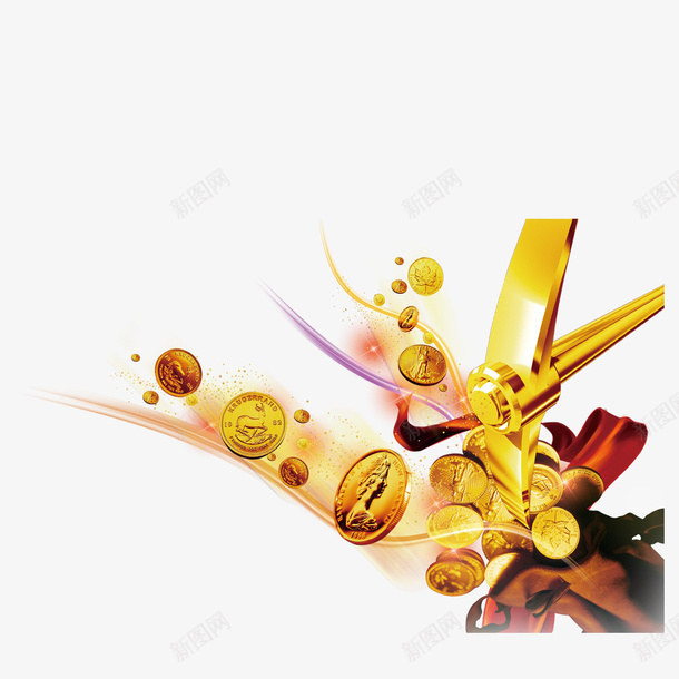 漂浮的金币图png免抠素材_新图网 https://ixintu.com 创意 卡通手绘 商务 水彩 漂浮 金币 金色 金融