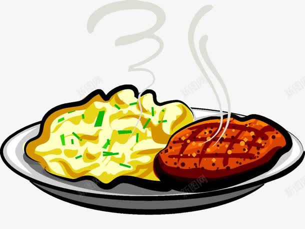 盘子里的烤牛排png免抠素材_新图网 https://ixintu.com 烤牛排 诱人美食 食材原料 食物原料 餐饮美食 鸡蛋