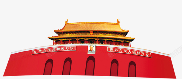 天安门广角png免抠素材_新图网 https://ixintu.com 中国风 卡通手绘 国庆节 天安门 广角镜头 背景装饰