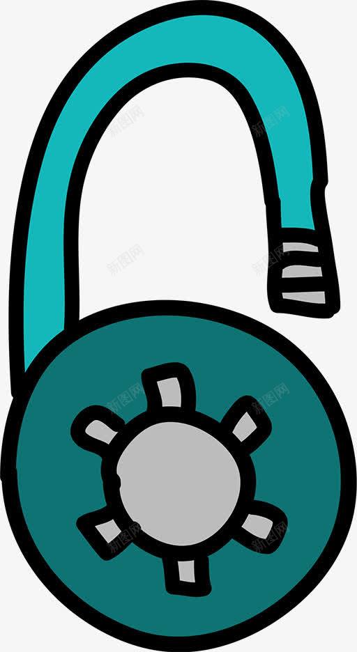 简笔画锁png免抠素材_新图网 https://ixintu.com 卡通锁子 简笔画