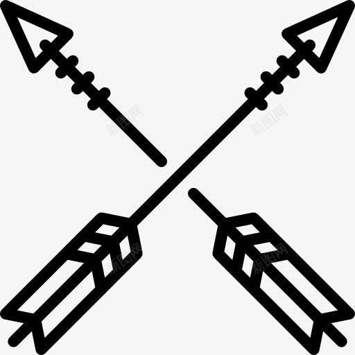 箭图标png_新图网 https://ixintu.com 印第安人 射箭 本土 武器 箭