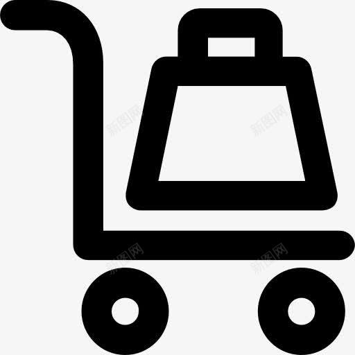 车图标png_新图网 https://ixintu.com 包装 工具和用具 手推车 物流配送 轮 运输