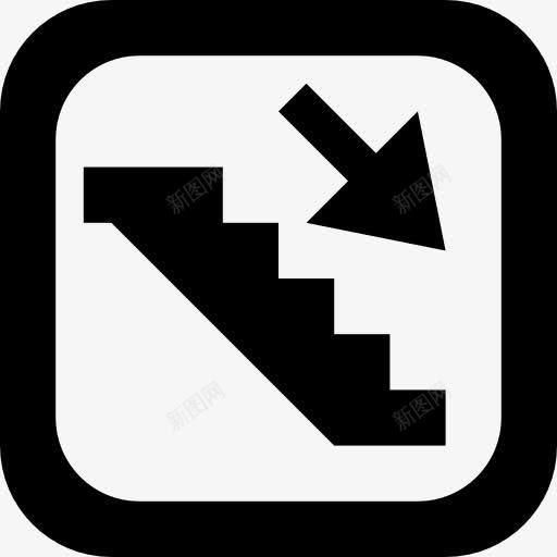 楼梯图标png_新图网 https://ixintu.com 地板 接口 栏杆 楼梯