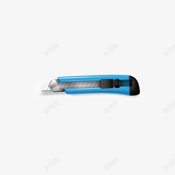 蓝色的美工刀png免抠素材_新图网 https://ixintu.com 手绘 美工刀 蓝色