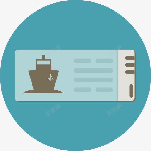 票图标png_新图网 https://ixintu.com 交通 旅游船 游船 访问 门票