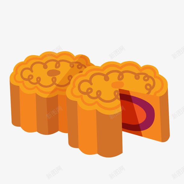 卡通月饼png免抠素材_新图网 https://ixintu.com PNG图形 PNG装饰 卡通 月饼 装饰 食物
