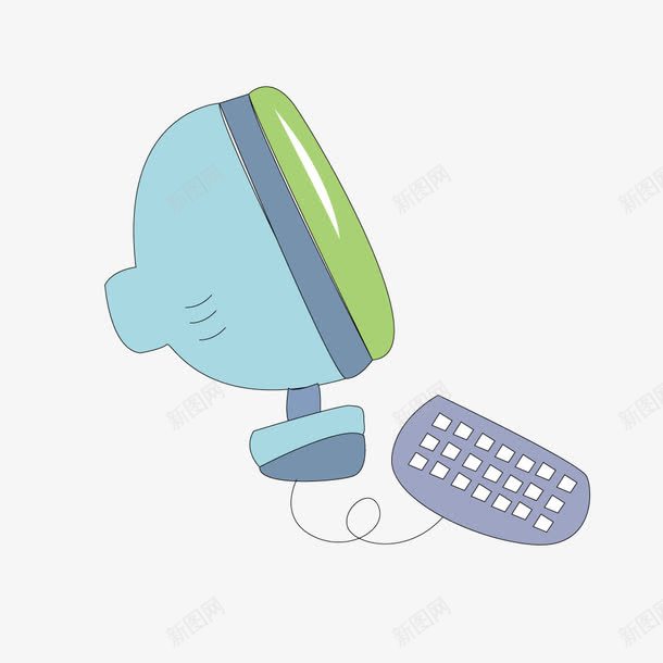 卡通电脑键盘png免抠素材_新图网 https://ixintu.com 卡通 电脑 键盘