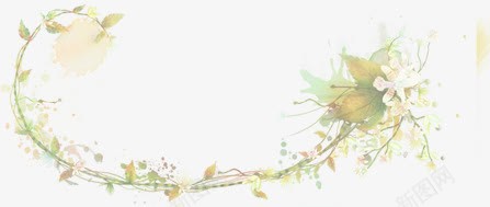 春天黄绿色墨迹植物png免抠素材_新图网 https://ixintu.com 墨迹 春天 植物 黄绿色
