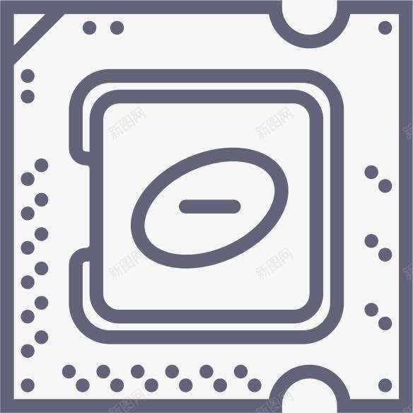 处理器芯片OutlineSmashicons图标png_新图网 https://ixintu.com Chip Processor 处理器 芯片
