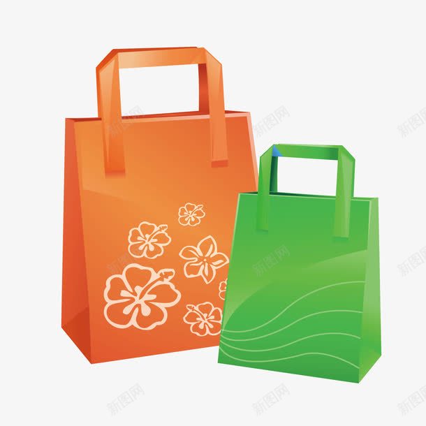 黄色绿色质感手提袋矢量图ai免抠素材_新图网 https://ixintu.com 手提袋 绿色 质感 黄色 黄色绿色 矢量图