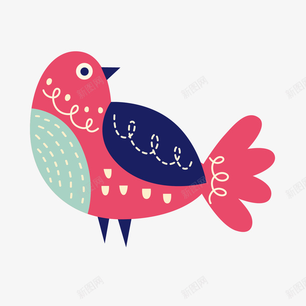 扁平化动物时尚插画矢量图ai免抠素材_新图网 https://ixintu.com 扁平化 手绘 插画 鸟 矢量图