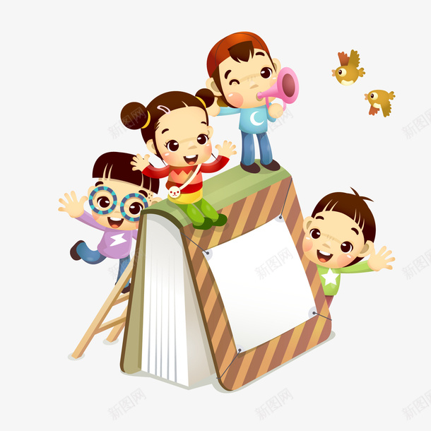 幼童书本psd免抠素材_新图网 https://ixintu.com 儿童 孩子 幼童 玩耍