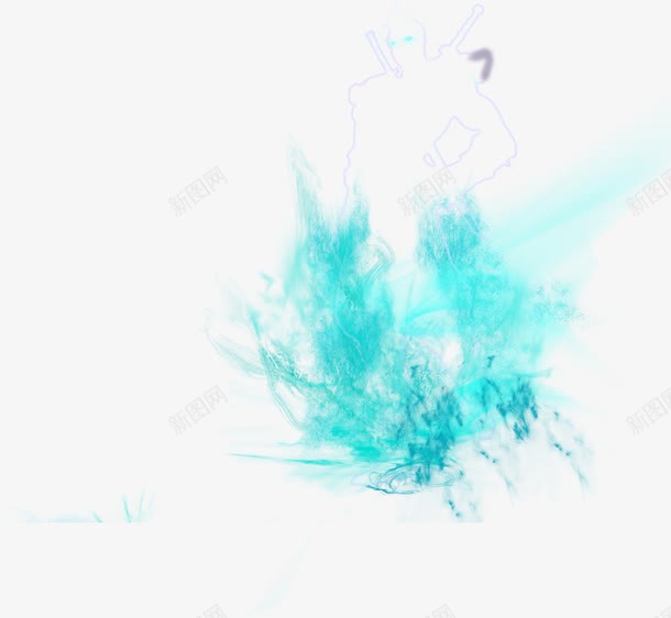 蓝色水墨水彩png免抠素材_新图网 https://ixintu.com 水墨 水彩 素材 蓝色