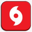 飓风红iphoneipad图标png_新图网 https://ixintu.com Hurricane 飓风