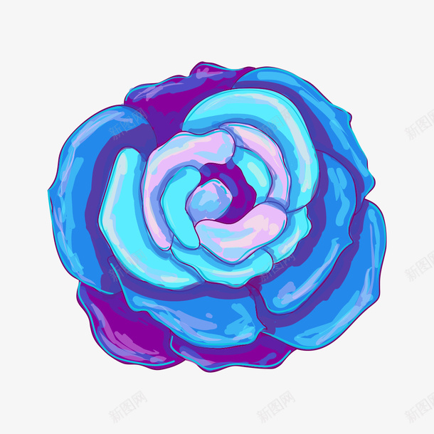 水彩蓝花png免抠素材_新图网 https://ixintu.com png图形 png装饰 手绘 水彩 花朵 蓝色 装饰