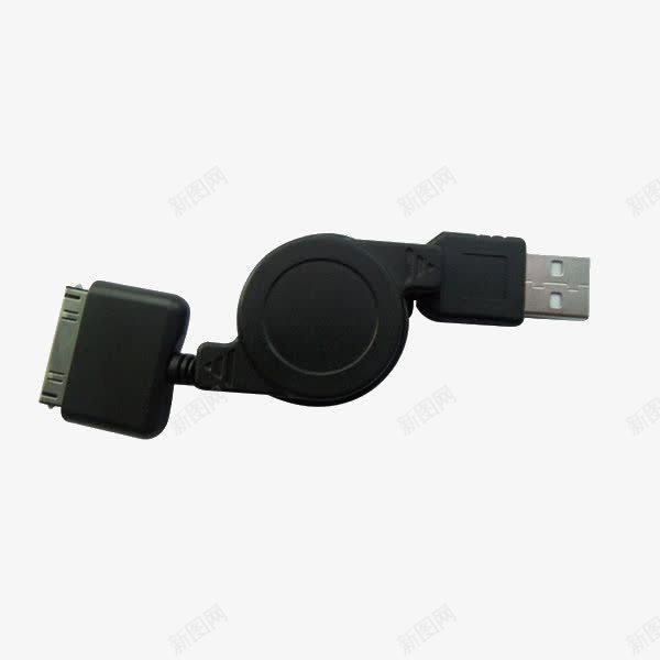 黑色苹果四数据线png免抠素材_新图网 https://ixintu.com iPhone数据线 数据线 苹果4数据线 苹果数据线 黑色