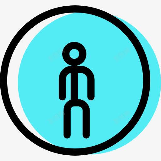 行人图标png_新图网 https://ixintu.com 义务 交通标志 圆形 标志 行人