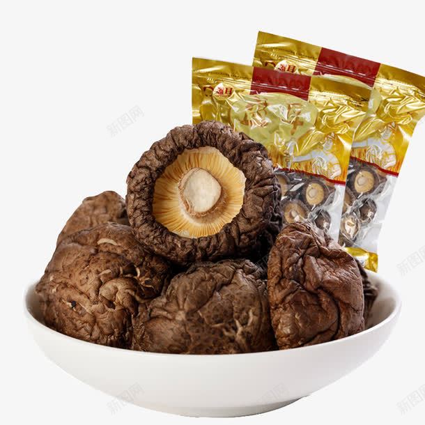 袋装花菇png免抠素材_新图网 https://ixintu.com 产品实物 干货 菌类