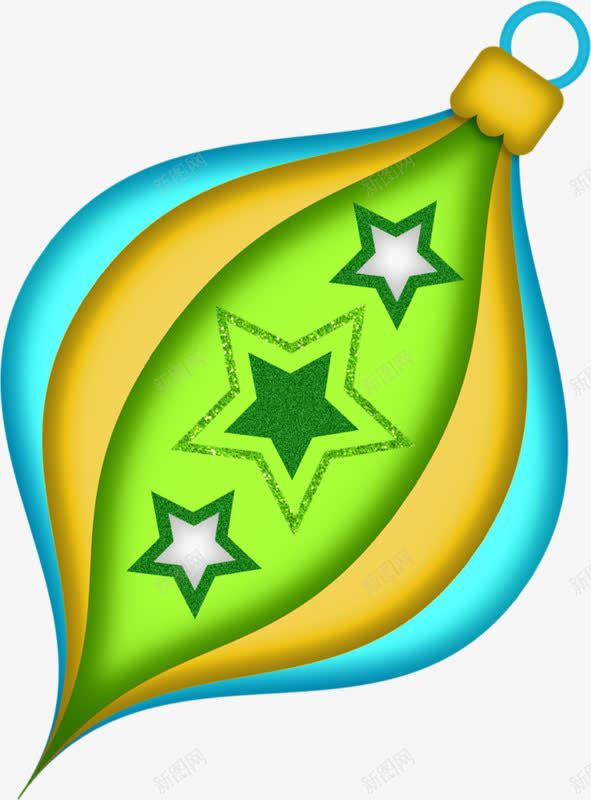 椭圆形橄榄球png免抠素材_新图网 https://ixintu.com 星星 椭圆形 绿色 蓝色