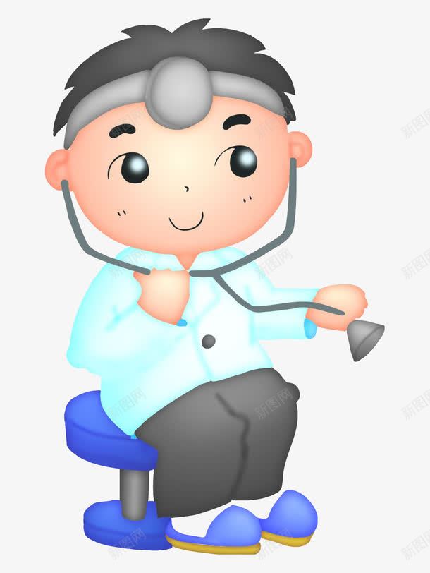 卡通牙医png免抠素材_新图网 https://ixintu.com 卡通 可爱 听诊 好人 趣味
