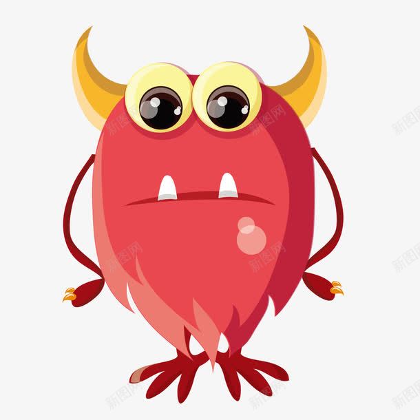 红色质感卡通牛角png免抠素材_新图网 https://ixintu.com 卡通 牛角 红色 质感