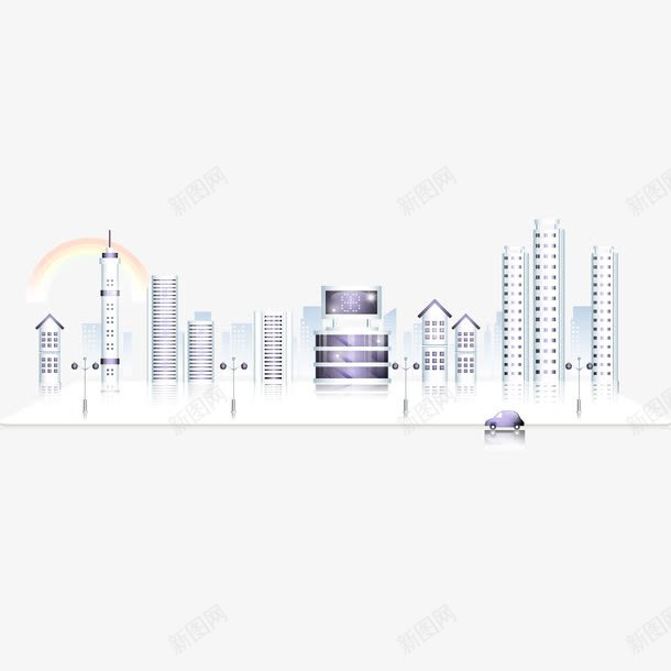 简约城市建筑群png免抠素材_新图网 https://ixintu.com 城市 城市建筑 城市简约 建筑群 简约