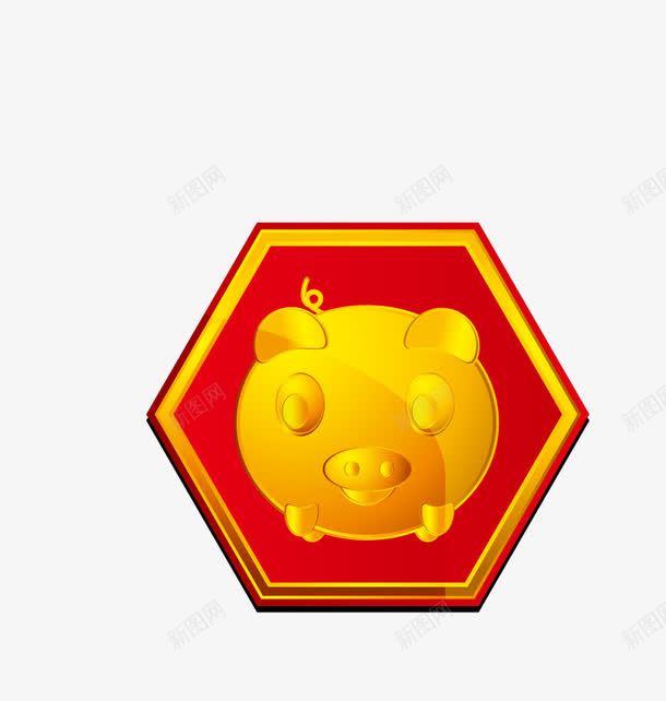 金猪png免抠素材_新图网 https://ixintu.com png素材 免费 动物 喜庆 高清