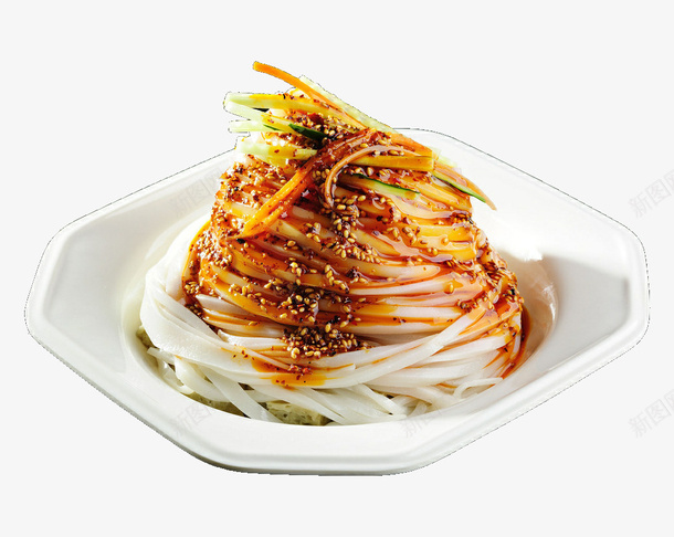 食物米皮png免抠素材_新图网 https://ixintu.com 盘子 米皮 食物 饭