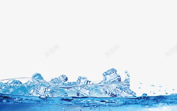 蓝色冰水png免抠素材_新图网 https://ixintu.com 冰 水 海报装饰 蓝色