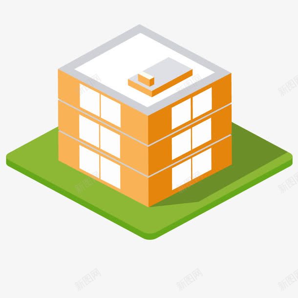卡通房屋装饰插画广告扁平化图标png_新图网 https://ixintu.com 卡通建筑标识 卡通房子 广告设计 建筑 房子 插画扁平化 简约房子 网页设计