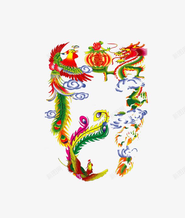 古典元素龙凤呈祥png免抠素材_新图网 https://ixintu.com 元素 古典 呈祥 龙凤