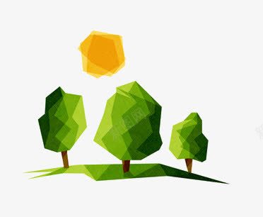 卡通扁平树png免抠素材_新图网 https://ixintu.com 卡通 太阳 扁平 树