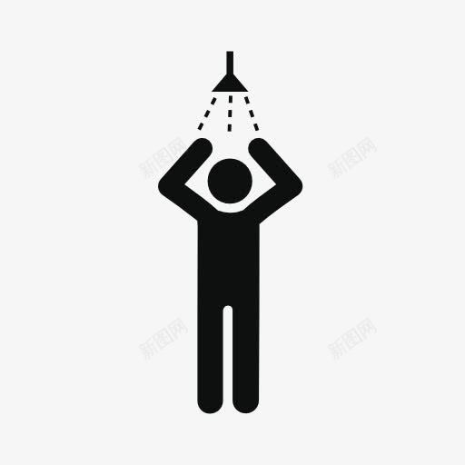 正在淋浴的人图标png_新图网 https://ixintu.com 淋浴