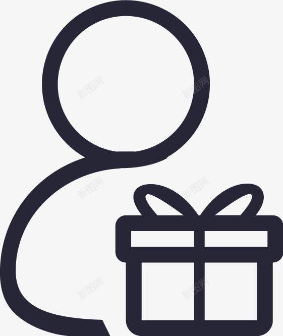 手绘卡通礼物图标png_新图网 https://ixintu.com 卡通 图标 礼物