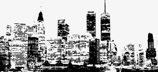 大城市钢笔手绘png免抠素材_新图网 https://ixintu.com 城市 城市矢量 矢量城市 笔手
