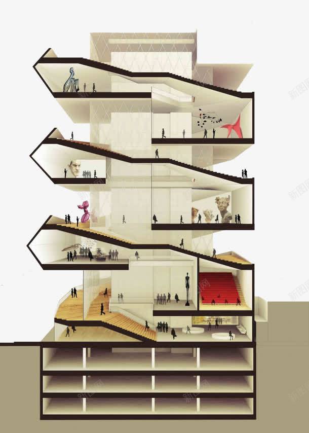 手绘建筑宿舍切面图png免抠素材_新图网 https://ixintu.com 切面 宿舍 建筑 手绘