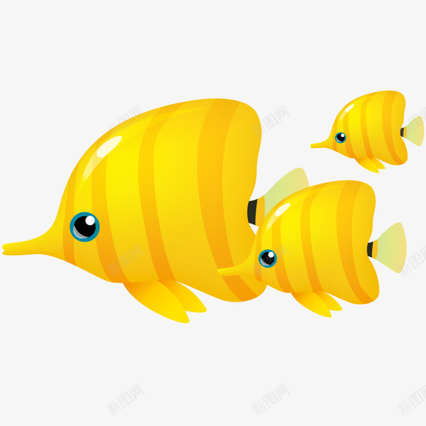 卡通黄色鱼png免抠素材_新图网 https://ixintu.com 卡通 卡通鱼 黄色 黄色卡通