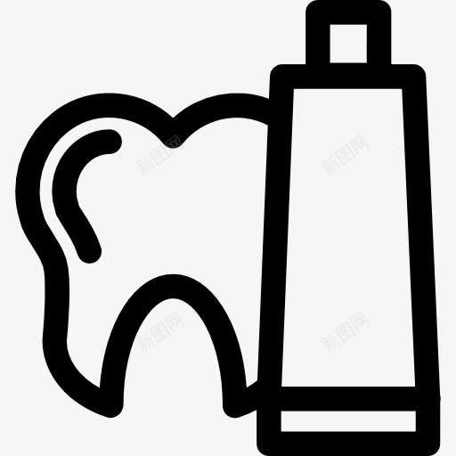 齿廓和牙膏的变种图标png_新图网 https://ixintu.com 刷牙 医疗 卫生 牙膏 牙齿