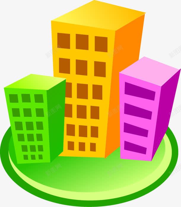 手绘绿色底纹简约大楼png免抠素材_新图网 https://ixintu.com 大楼 底纹 手绘 简约 绿色