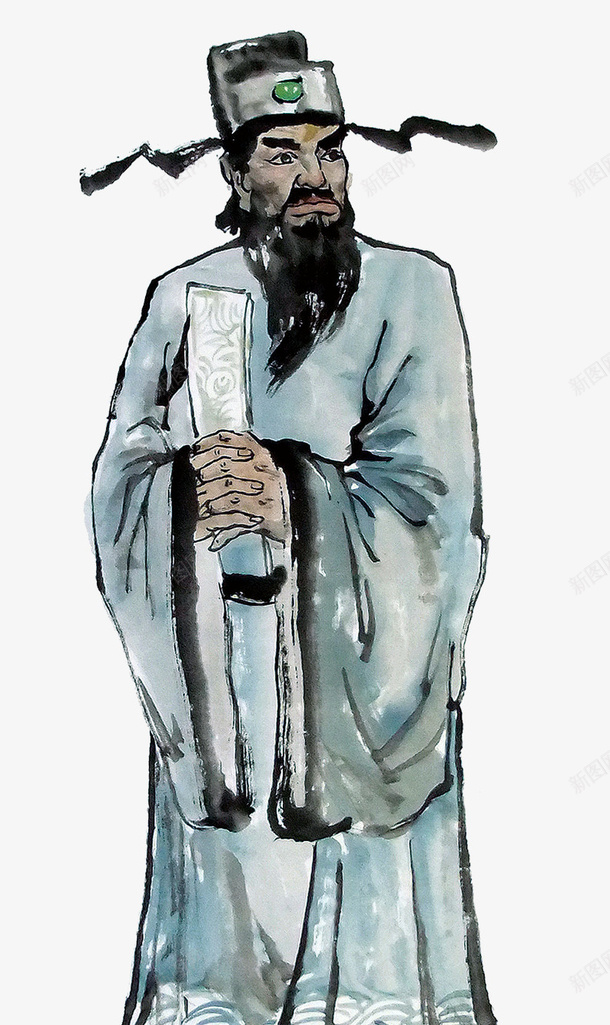 手绘古代人物png免抠素材_新图网 https://ixintu.com 卡通人物 卡通古代人物 古代人物 手绘人物