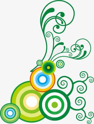 绿色光环矢量图ai免抠素材_新图网 https://ixintu.com 光环 绿色 花纹 花边 矢量图