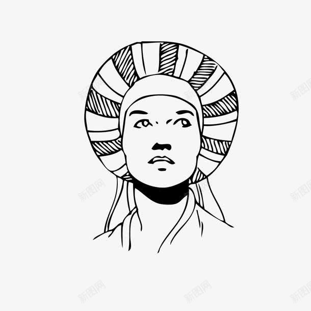 线条女人png免抠素材_新图网 https://ixintu.com PNG图形 人物 线条 装饰 黑色