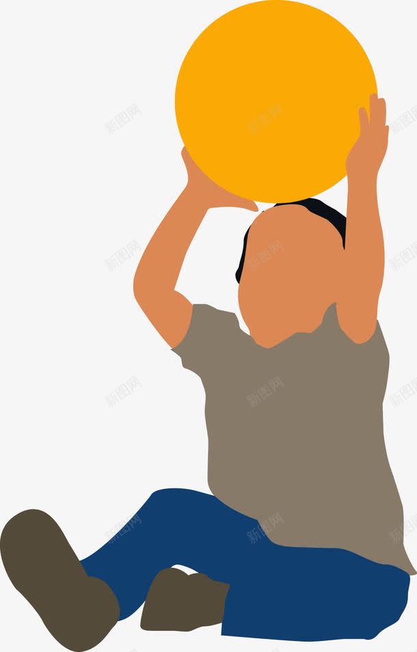 坐姿孩子png免抠素材_新图网 https://ixintu.com 可爱孩子 矢量孩子