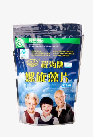程海牌螺旋藻片袋装png免抠素材_新图网 https://ixintu.com 产品实物 保健品 营养品 螺旋藻片