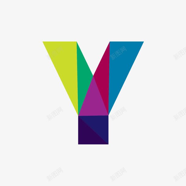 蓝绿紫色拼色字母Ypng免抠素材_新图网 https://ixintu.com 字母Y 拼色字母 矢量字母 紫色 绿色 蓝色
