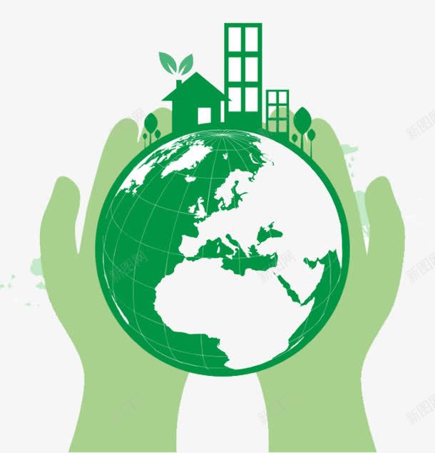手掌中的地球矢量图eps免抠素材_新图网 https://ixintu.com PPT 免抠PNG素材 地球 绿色 矢量图
