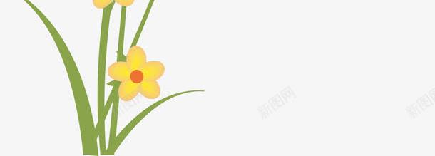 创意手绘扁平黄色的花卉植物png免抠素材_新图网 https://ixintu.com 创意 扁平 植物 花卉 黄色