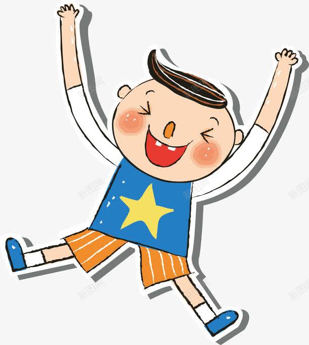 活泼的小男孩png免抠素材_新图网 https://ixintu.com 活泼 男孩 蹦跳