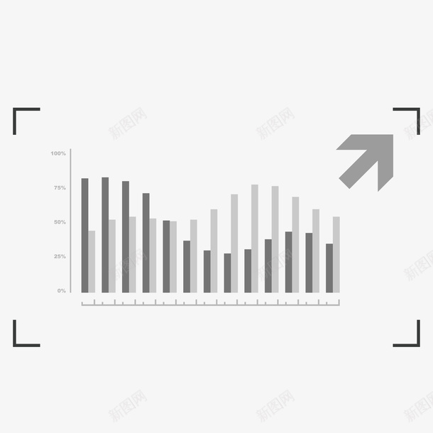 灰色数据分析矢量图ai免抠素材_新图网 https://ixintu.com 分析 数据 柱形 灰色 矢量图